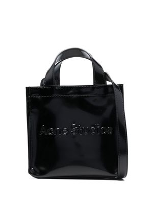 Acne Studios debossed-logo detail tote bag - Black