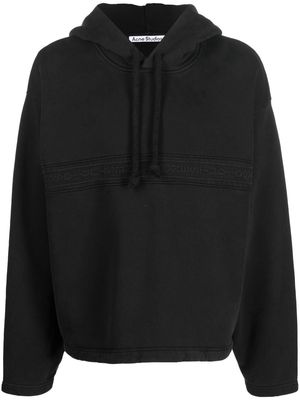 Acne Studios debossed-logo hoodie - Black