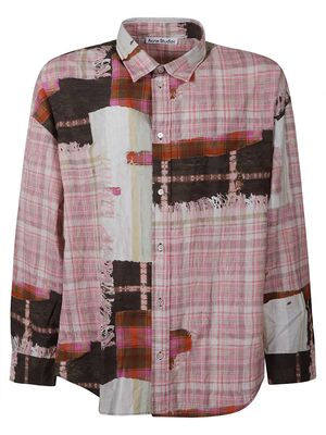 Acne Studios Destroyed Effect Check Shirt