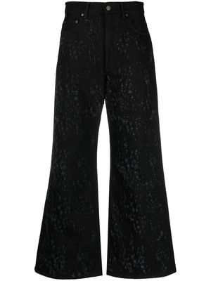 Acne Studios distressed-effect wide-leg jeans - Black