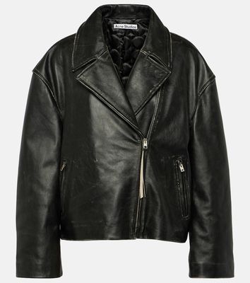 Acne Studios Distressed leather biker jacket