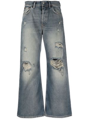 Acne Studios distressed wide-leg jeans - Blue