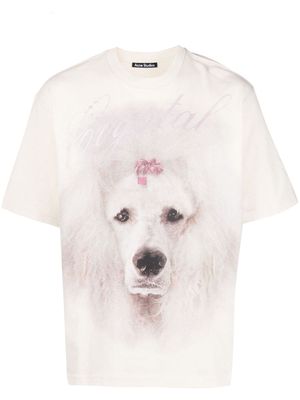 Acne Studios dog-print organic cotton T-shirt - Neutrals
