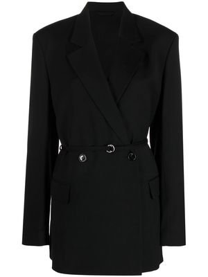 Acne Studios double-breasted belted blazer - Black