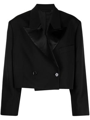 Acne Studios double-breasted cropped blazer - Black