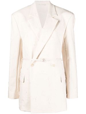 Acne Studios double-breasted fitted blazer - Neutrals
