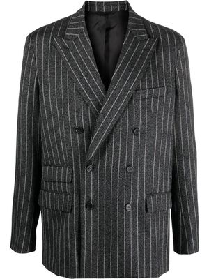 Acne Studios double-breasted pinstriped blazer - Grey