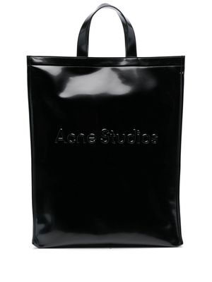 Acne Studios embossed logo tote bag - Black