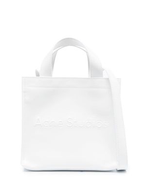 Acne Studios embossed-logo tote bag - White