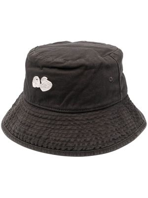 Acne Studios embroidered-logo detail bucket hat - Grey