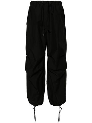 Acne Studios embroidered-logo wide-leg trousers - Black