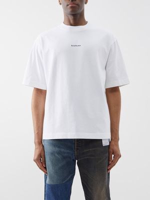 Acne Studios - Extorr Logo-print Cotton-jersey T-shirt - Mens - White