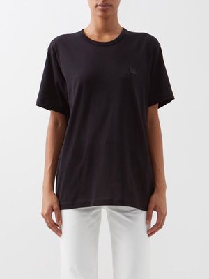 Acne Studios - Face-logo Cotton-jersey T-shirt - Womens - Black
