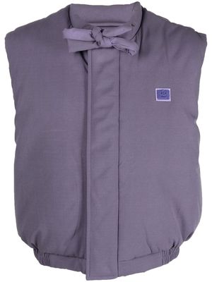Acne Studios face-patch padded vest - Purple