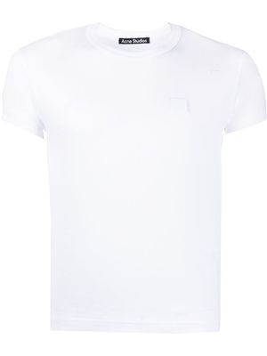 Acne Studios face patch short-sleeved T-shirt - White