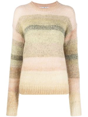 Acne Studios faded striped knitted jumper - Neutrals