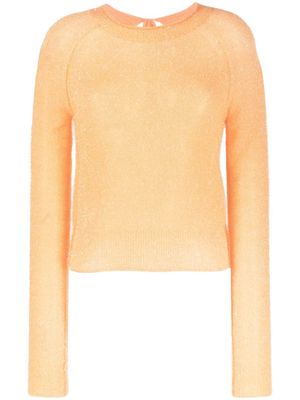 Acne Studios fine knit tie-back jumper - Orange