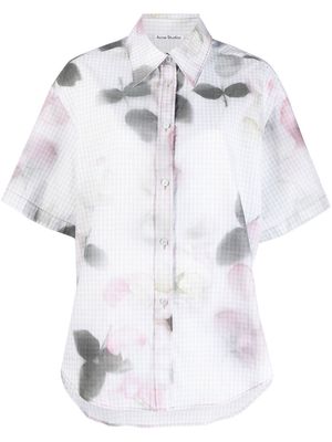Acne Studios flower-print short-sleeve shirt - Pink