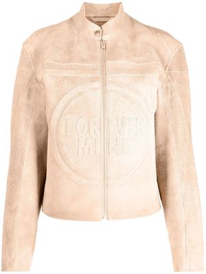 Acne Studios 'Forever Mind' leather jacket - Neutrals
