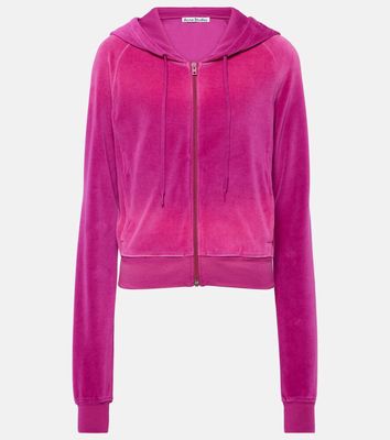 Acne Studios Francess velvet zip-up hoodie