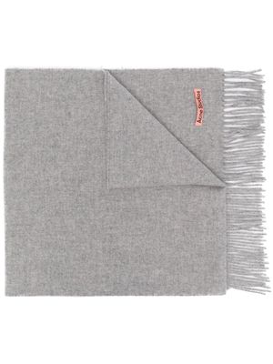Acne Studios fringed wool scarf - Grey