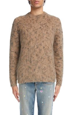Acne Studios Fuzzy Wool Blend Sweater in Cardinal Brown