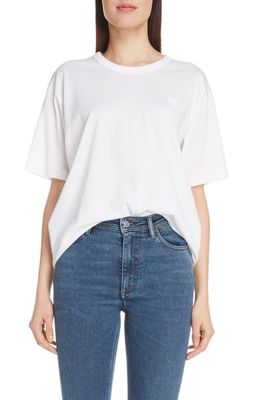 Acne Studios Gender Inclusive Nash Face Patch T-Shirt in Optic White