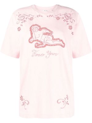 Acne Studios graphic-print T-shirt - Pink
