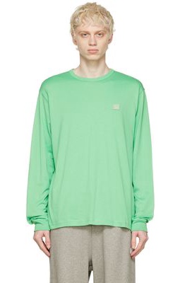 Acne Studios Green Cotton Long Sleeve T-Shirt
