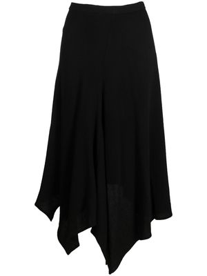 Acne Studios handkerchief-hem midi skirt - Black