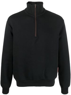 Acne Studios high-neck half-zip sweatshirt - Black