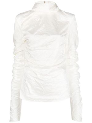 Acne Studios high-neck long-sleeved blouse - White