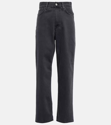 Acne Studios High-rise cotton straight-leg cropped jeans