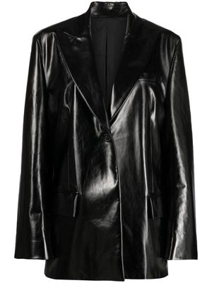 Acne Studios high-shine calf-leather jacket - Black