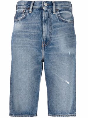 Acne Studios high-waist denim shorts - Blue