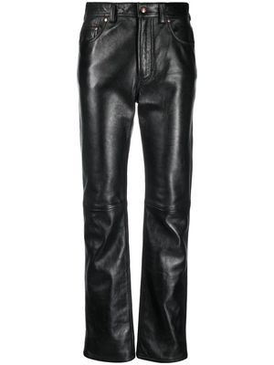 Acne Studios high-waisted leather trousers - Black