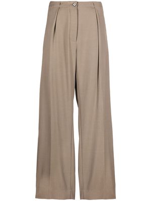 Acne Studios high-waisted straight leg trousers - Brown