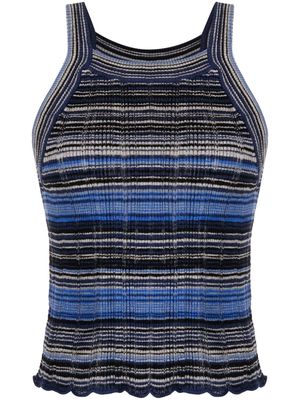 Acne Studios horizontal-stripe knitted vest - Blue