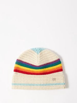 Acne Studios - Kandro Striped Wool-crochet Beanie Hat - Mens - Multi