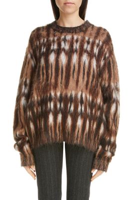 Acne Studios Kantaro Hamster Jacquard Sweater in Brown/Multi