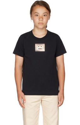Acne Studios Kids Black Logo T-Shirt