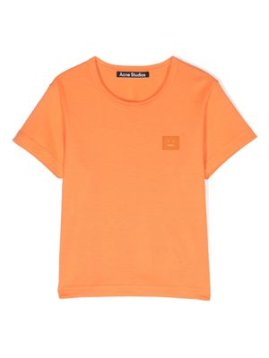 Acne Studios Kids Face-logo T-shirt - Orange