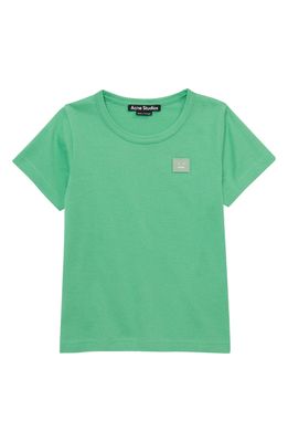 Acne Studios Kids' Mini Nash Face Patch T-Shirt in Fern Green
