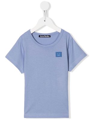 Acne Studios Kids patch-detail cotton T-Shirt - Purple