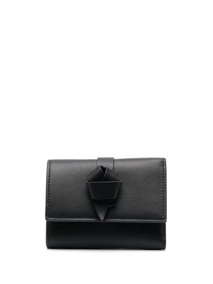 Acne Studios knot-detail leather wallet - Black