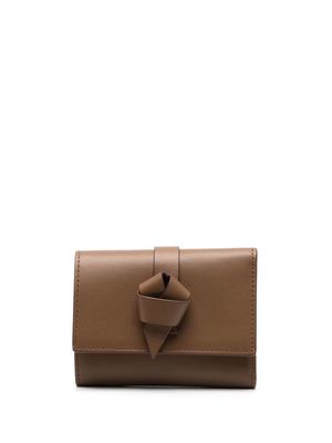 Acne Studios knot-detail leather wallet - Brown