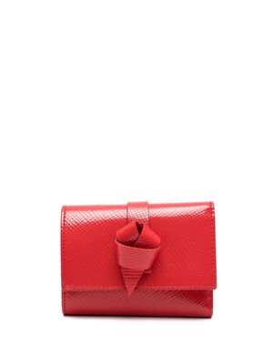 Acne Studios knot-detail leather wallet - Red