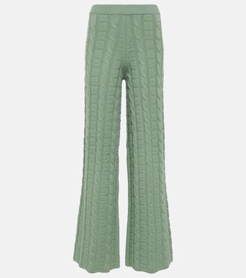 Acne Studios Kong cable-knit wool-blend straight pants