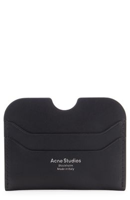 Acne Studios Large Elmas Leather Card Holder in Black