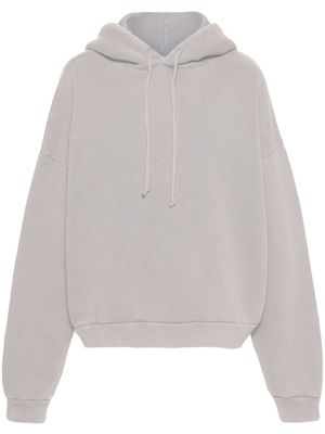 Acne Studios logo-appliqué organic-cotton hoodie - Purple